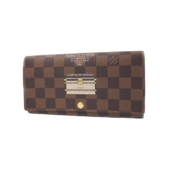 Louis Vuitton Damier Portefeuille Sarah Trunk Bifold Long Wallet - Picture 1 of 8